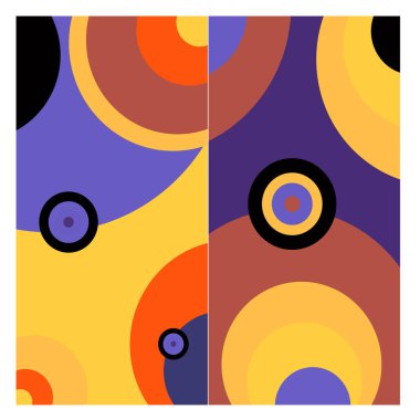 Kaynak için vektör renkli geometrik ve eğri arkaplan deseni