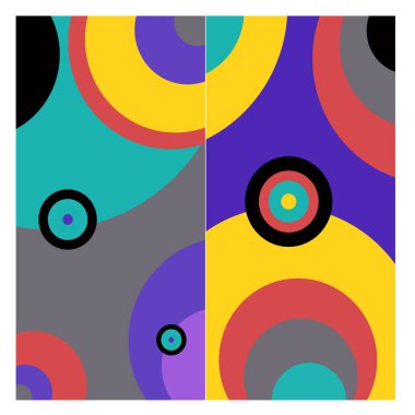 Kaynak için vektör renkli geometrik ve eğri arkaplan deseni