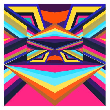 Kaynak için vektör renkli geometrik ve eğri arkaplan deseni