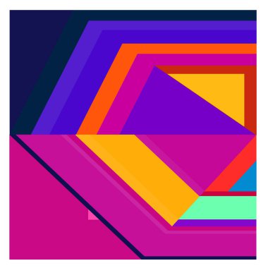 Kaynak için vektör renkli geometrik ve eğri arkaplan deseni