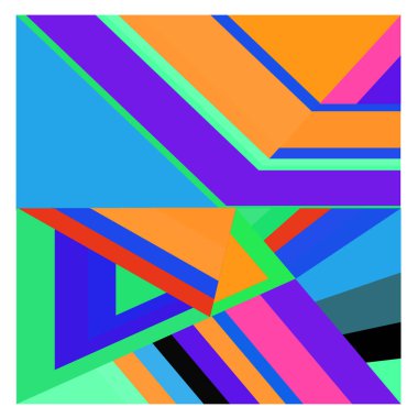 Kaynak için vektör renkli geometrik ve eğri arkaplan deseni