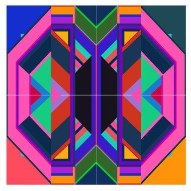 Kaynak için vektör renkli geometrik ve eğri arkaplan deseni