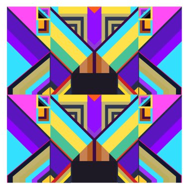 Kaynak için vektör renkli geometrik ve eğri arkaplan deseni