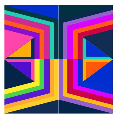 Kaynak için vektör renkli geometrik ve eğri arkaplan deseni