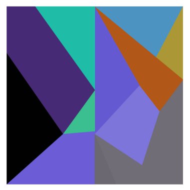 Kaynak için vektör renkli geometrik ve eğri arkaplan deseni