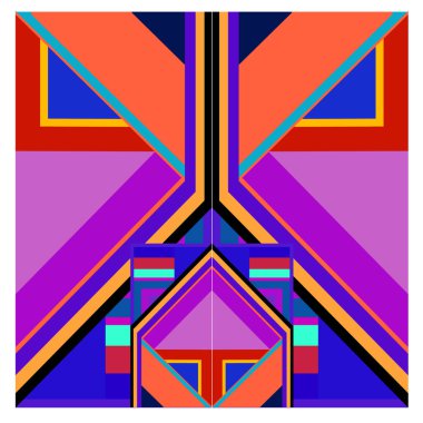 Kaynak için vektör renkli geometrik ve eğri arkaplan deseni