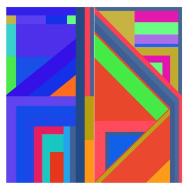 Kaynak için vektör renkli geometrik ve eğri arkaplan deseni