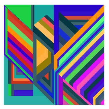 Kaynak için vektör renkli geometrik ve eğri arkaplan deseni