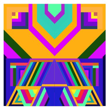 Kaynak için vektör renkli geometrik ve eğri arkaplan deseni