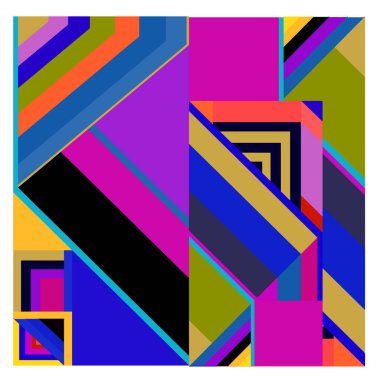 Kaynak için vektör renkli geometrik ve eğri arkaplan deseni