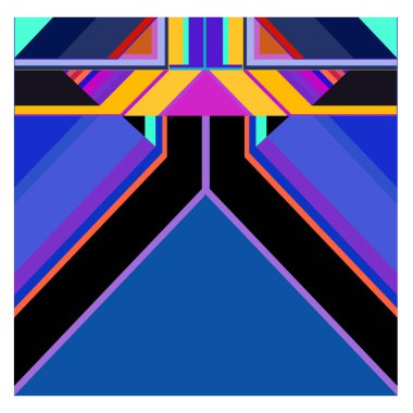 Kaynak için vektör renkli geometrik ve eğri arkaplan deseni