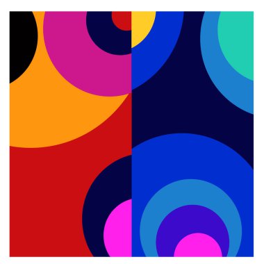 Kaynak için vektör renkli geometrik ve eğri arkaplan deseni