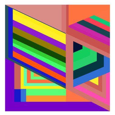 Kaynak için vektör renkli geometrik ve eğri arkaplan deseni