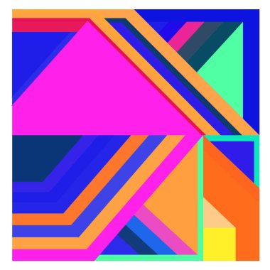 Kaynak için vektör renkli geometrik ve eğri arkaplan deseni