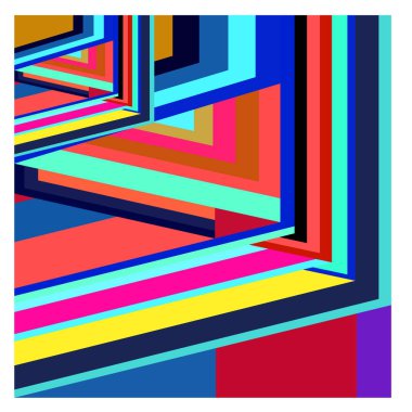 Kaynak için vektör renkli geometrik ve eğri arkaplan deseni