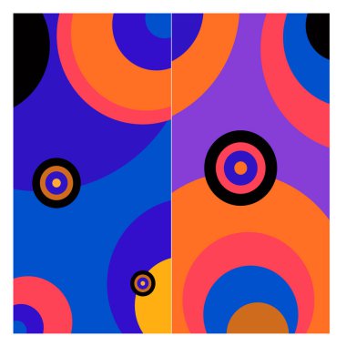 Kaynak için vektör renkli geometrik ve eğri arkaplan deseni