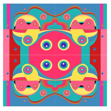 Kaynak için vektör renkli geometrik ve eğri arkaplan deseni