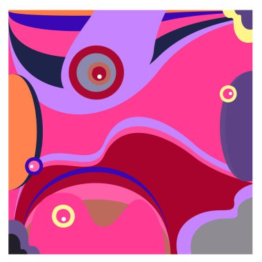 Kaynak için vektör renkli geometrik ve eğri arkaplan deseni