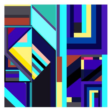 Kaynak için vektör renkli geometrik ve eğri arkaplan deseni