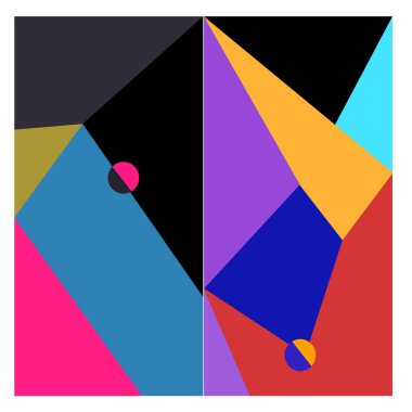 Kaynak için vektör renkli geometrik ve eğri arkaplan deseni