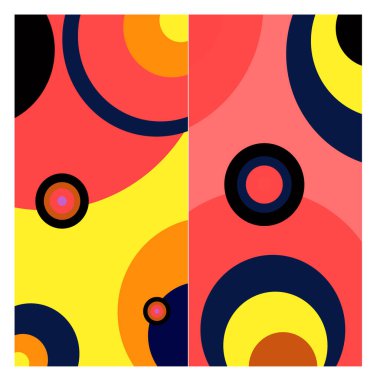 Kaynak için vektör renkli geometrik ve eğri arkaplan deseni