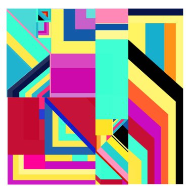 Kaynak için vektör renkli geometrik ve eğri arkaplan deseni