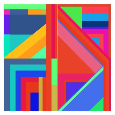 Kaynak için vektör renkli geometrik ve eğri arkaplan deseni