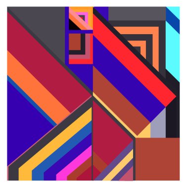 Kaynak için vektör renkli geometrik ve eğri arkaplan deseni