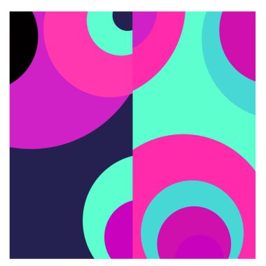 Kaynak için vektör renkli geometrik ve eğri arkaplan deseni