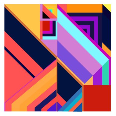 Kaynak için vektör renkli geometrik ve eğri arkaplan deseni