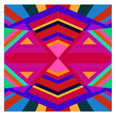 Kaynak için vektör renkli geometrik ve eğri arkaplan deseni