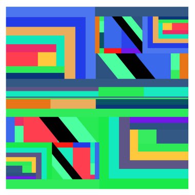 Kaynak için vektör renkli geometrik ve eğri arkaplan deseni