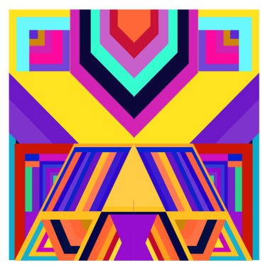 Kaynak için vektör renkli geometrik ve eğri arkaplan deseni