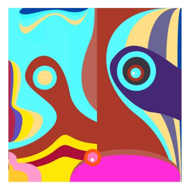 Kaynak için vektör renkli geometrik ve eğri arkaplan deseni