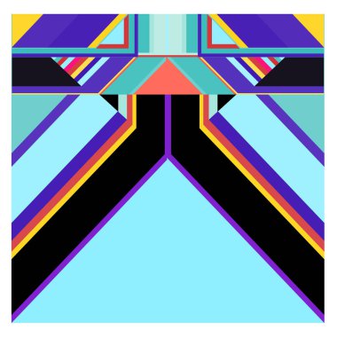 Kaynak için vektör renkli geometrik ve eğri arkaplan deseni