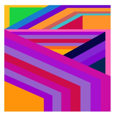 Kaynak için vektör renkli geometrik ve eğri arkaplan deseni