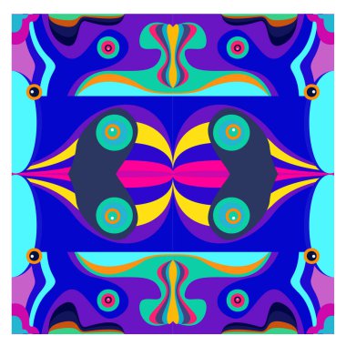 Kaynak için vektör renkli geometrik ve eğri arkaplan deseni