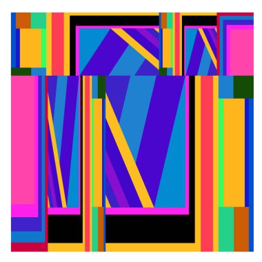 Kaynak için vektör renkli geometrik ve eğri arkaplan deseni