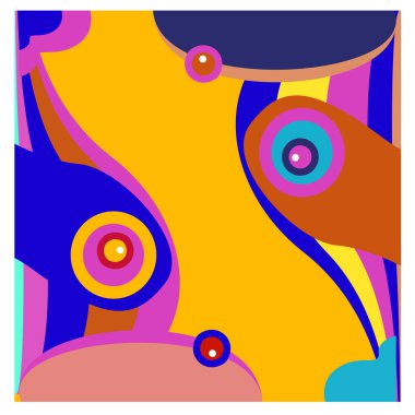 Kaynak için vektör renkli geometrik ve eğri arkaplan deseni