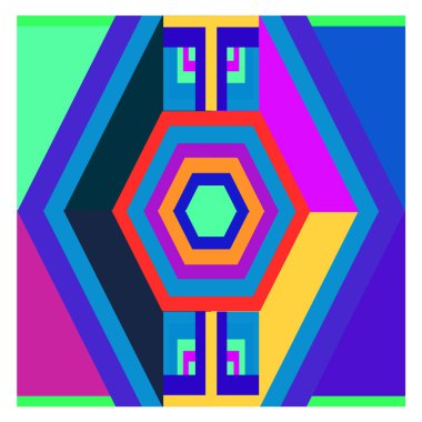 Kaynak için vektör renkli geometrik ve eğri arkaplan deseni