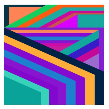 Kaynak için vektör renkli geometrik ve eğri arkaplan deseni