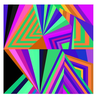 Kaynak için vektör renkli geometrik ve eğri arkaplan deseni