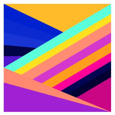 Kaynak için vektör renkli geometrik ve eğri arkaplan deseni