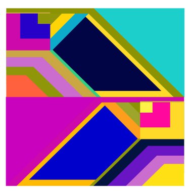 Kaynak için vektör renkli geometrik ve eğri arkaplan deseni