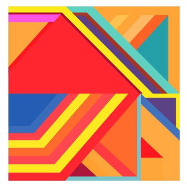 Kaynak için vektör renkli geometrik ve eğri arkaplan deseni