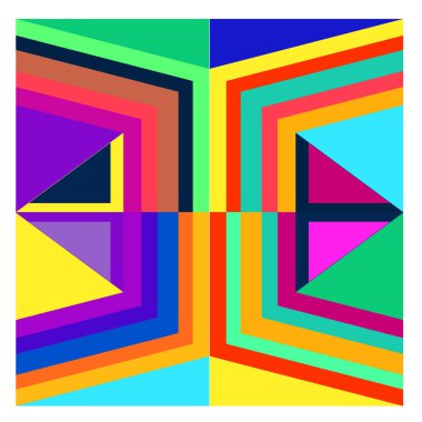 Kaynak için vektör renkli geometrik ve eğri arkaplan deseni