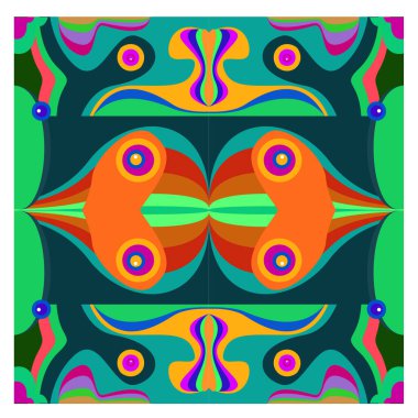 Kaynak için vektör renkli geometrik ve eğri arkaplan deseni