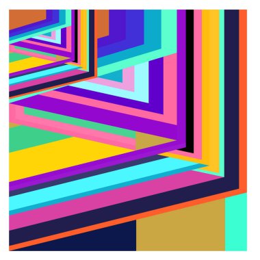 Kaynak için vektör renkli geometrik ve eğri arkaplan deseni