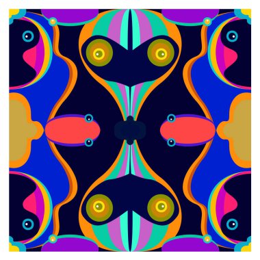 Kaynak için vektör renkli geometrik ve eğri arkaplan deseni