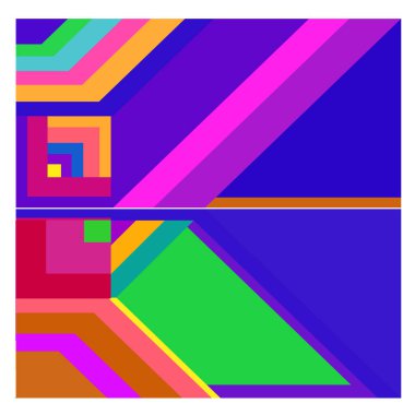 Kaynak için vektör renkli geometrik ve eğri arkaplan deseni